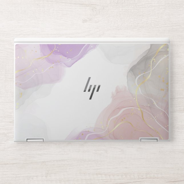  Trendy script glitter marble HP Laptop Skin (Front)