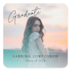 Trendy Script Graduate Sticker