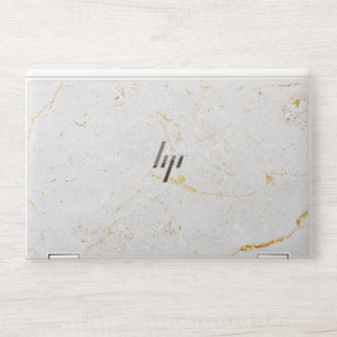 Trendy script marble HP laptop skin