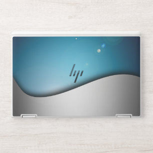  Trendy script silver marble HP Laptop Skin