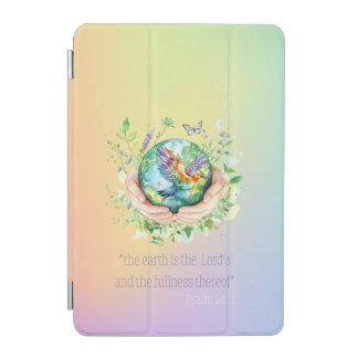 Trendy Scripture Rainbow Hands Floral Earth Dove iPad Mini Cover