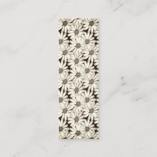 Trendy Seamless Floral Black and white Calling Card