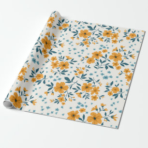 Trendy seamless vintage floral pattern. Endless de Wrapping Paper