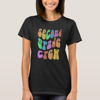 Trendy Second Grade Crew Teacher Hello 2nd Gr Vint T-Shirt