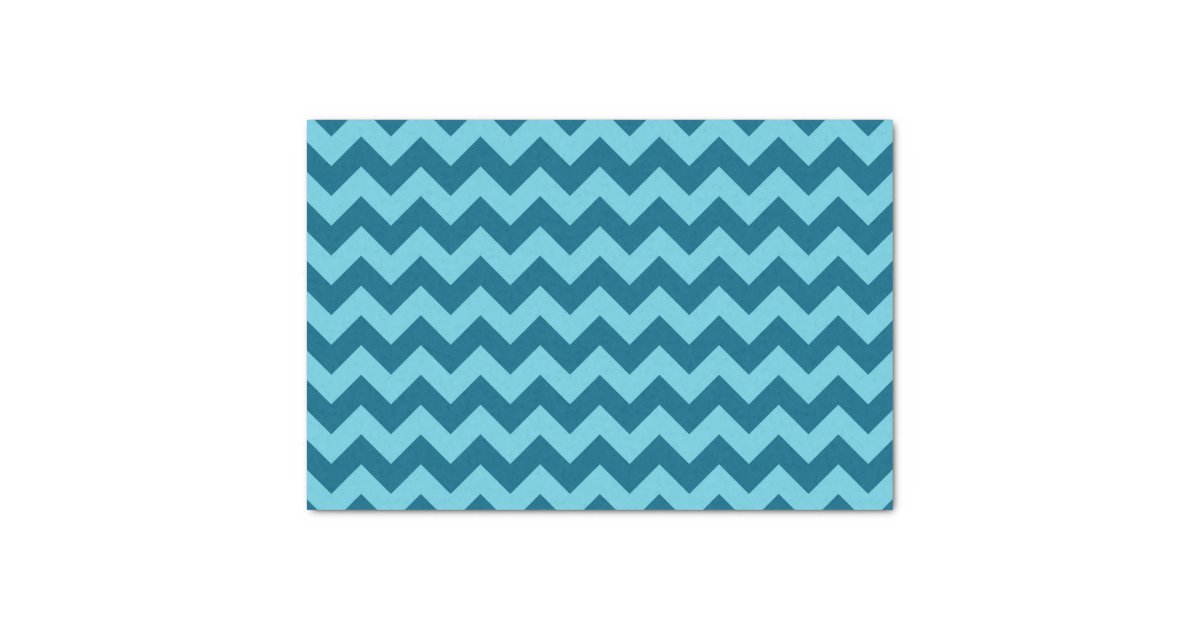Navy Blue and White Zigzag Stripes Chevron Pattern Tissue Paper