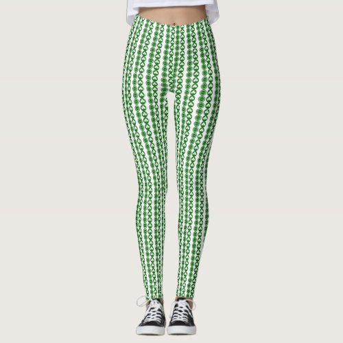 Trendy Shamrock Patterned Leggings