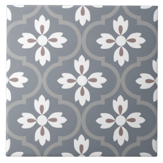 Trendy shapes of Spanish Mediterranean grey, white Ceramic Tile