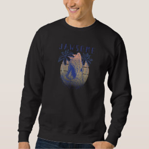 Trendy Shark Retro Great White Jawsome Portrait Sweatshirt