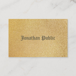 Trendy Shiny Gold Foil Glamour Elegant Template Business Card