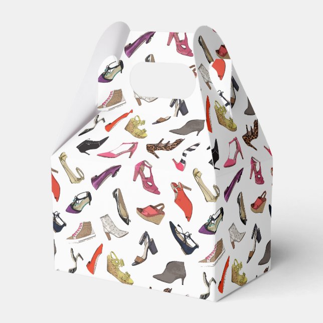 Trendy shoes party favor box (Front Side)