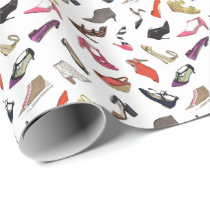 Trendy shoes wrapping paper