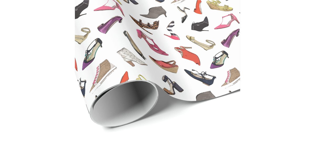 Trendy shoes wrapping paper | Zazzle