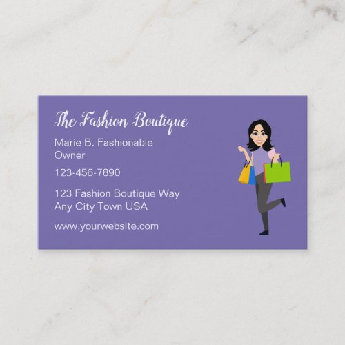Trendy Shopping Boutique Business Cards