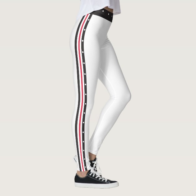 Trendy Side Stripe Fashion Red White 