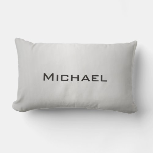 Trendy Silver Grey Modern Professional Lumbar Pillow