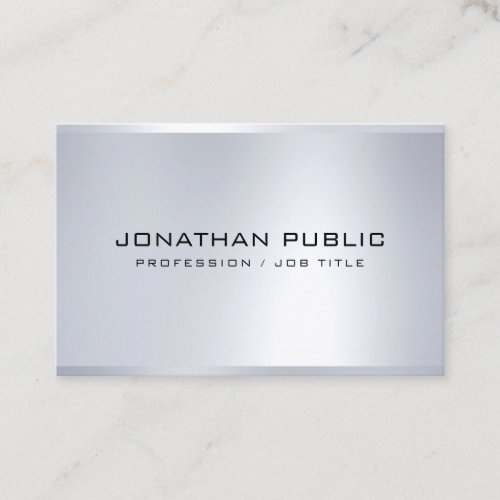 Trendy Silver Look Modern Professional Template Business Card