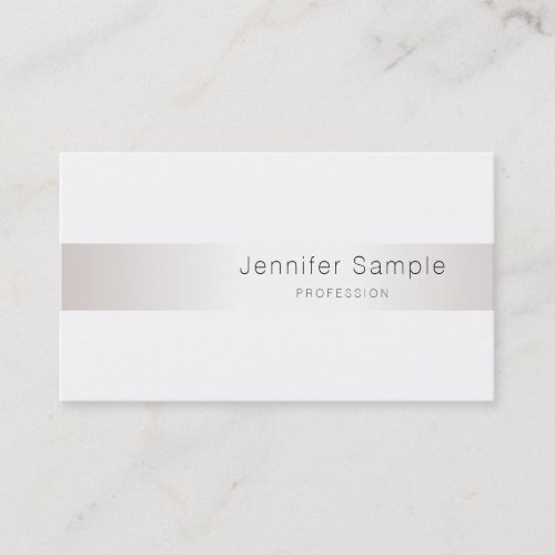 Trendy Silver Look Modern Sleek Design Luxury Business Card