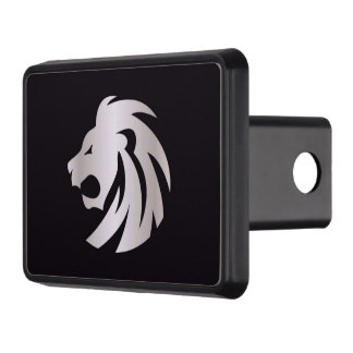 Trendy Silver Metallic Lion Head Hitch Cover