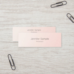 Trendy Simple Design Elegant Blush Pink Template Mini Business Card