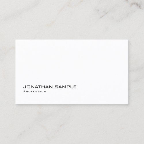 Trendy Simple Design Modern Elegant Monogram Plain Business Card