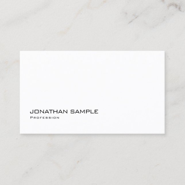 Trendy Simple Design Modern Elegant Monogram Plain Business Card (Front)