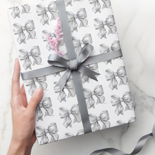 Trendy Simple Elegant Bow Pattern Wrapping Paper