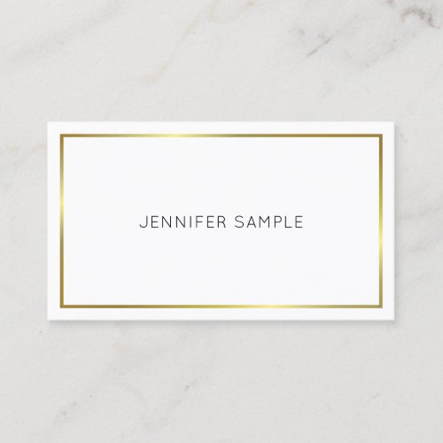 Trendy Simple Elegant Design Gold Plain Luxury Business Card