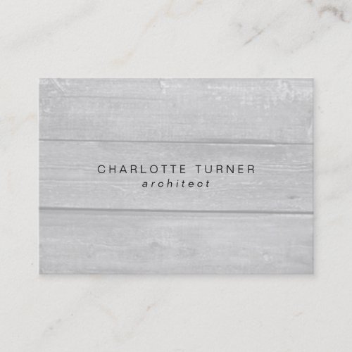 Trendy Simple Minimalist Gray Wood Professional Business Card