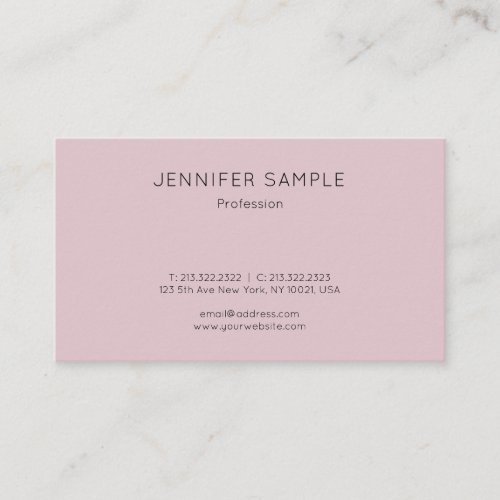 Trendy Simple Modern Designed Template Elegant Business Card