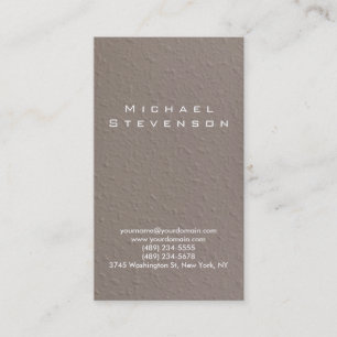 Trendy Simple Plain Beige Business Card