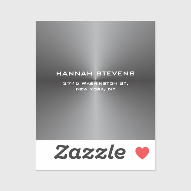 Trendy Simple Plain Grey Elegant Modern Sticker (Sheet)