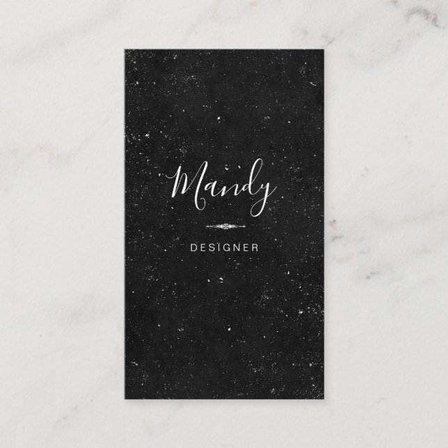 Trendy Simple / Speckled Business Card (Front)