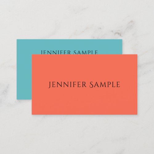 Trendy Simple Template Modern Elegant Professional Business Card