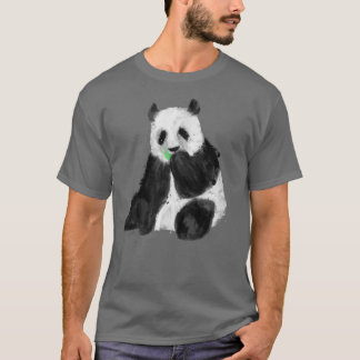 Trendy Sitting Panda Bear Painting  T-Shirt