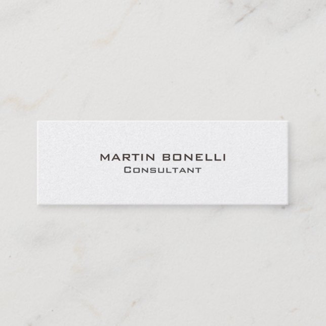 Trendy Skinny Clear Consultant Business Card (Front)
