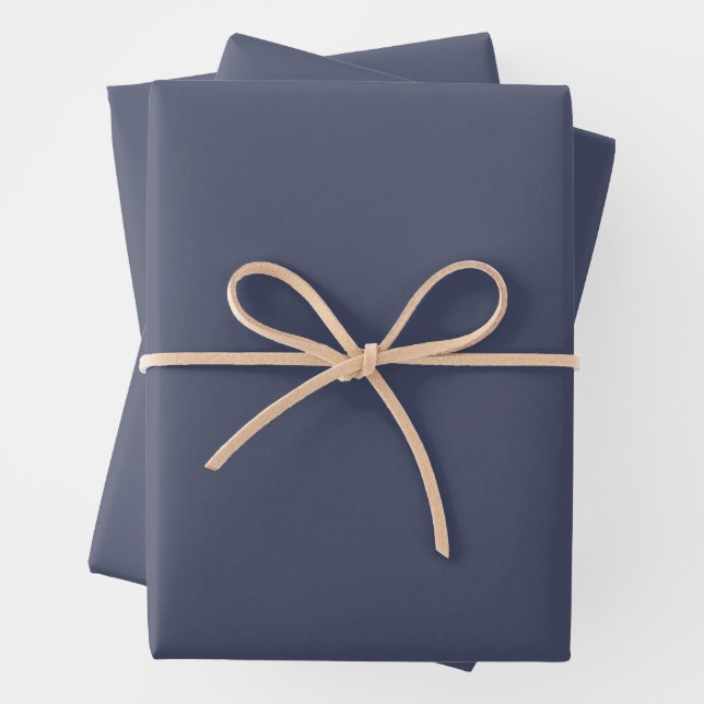 Trendy Slate Blue Gray - Wrapping Paper Sheets Set (In situ)