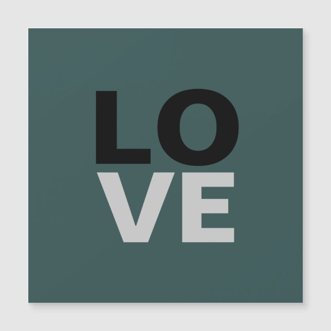 Trendy Slate Grey Background Love Wedding  (Front)