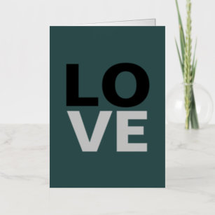 Trendy Slate Grey Background Love Wedding  Foil Greeting Card
