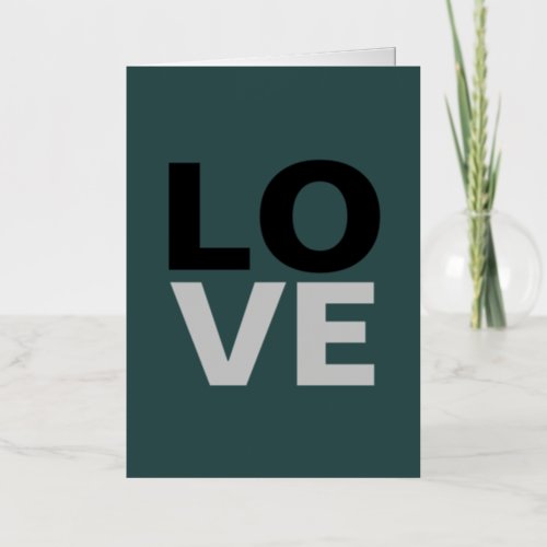 Trendy Slate Grey Background Love Wedding  Foil Greeting Card