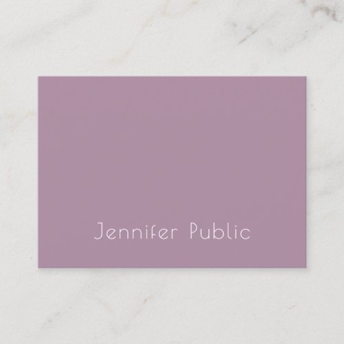Trendy Sleek Modern Elegant Purple Minimalist Chic Business Card