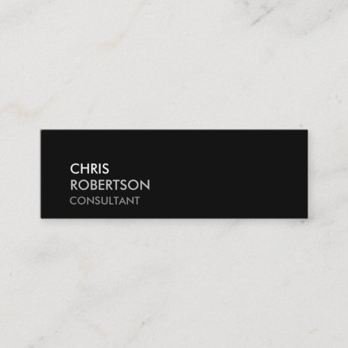 Trendy Slim Black Attractive Business Card