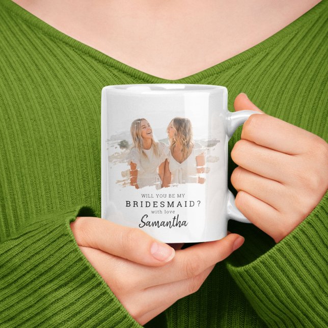 Trendy Smudge Photo | Will You Be My Bridesmaid? Coffee Mug (Creator Uploaded)