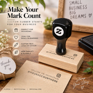 Trendy Social Media Business Professional Rubber Stamp
