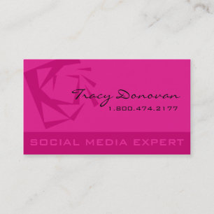 Trendy Social Media Expert "Quartz"   violet Business Card