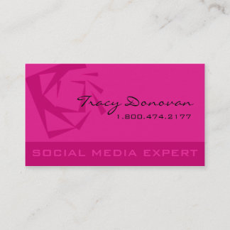 Trendy Social Media Expert "Quartz" | violet Business Card