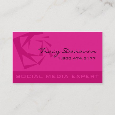 Trendy Social Media Expert "quartz" | Violet Business Card