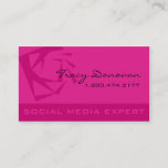 Trendy Social Media Expert &quot;quartz&quot; | Violet Business Card at Zazzle