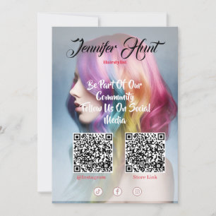 Trendy Social Media Style QR code Invitation