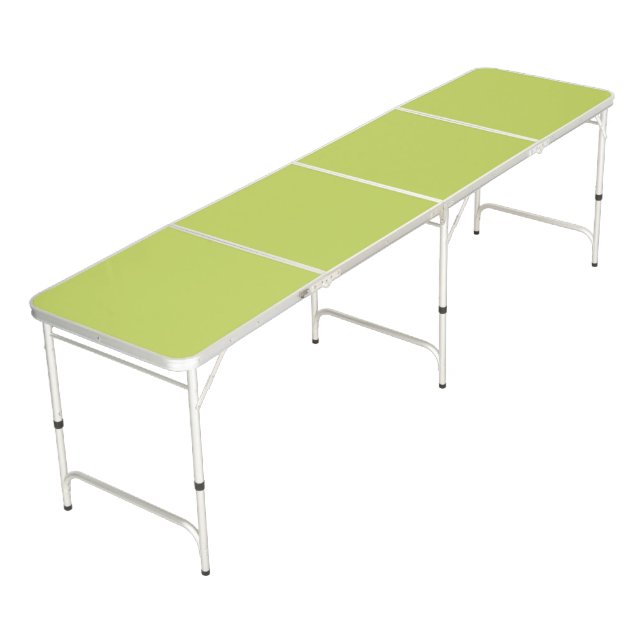 Trendy Soft Chartreuse Beer Pong Table (Angled)