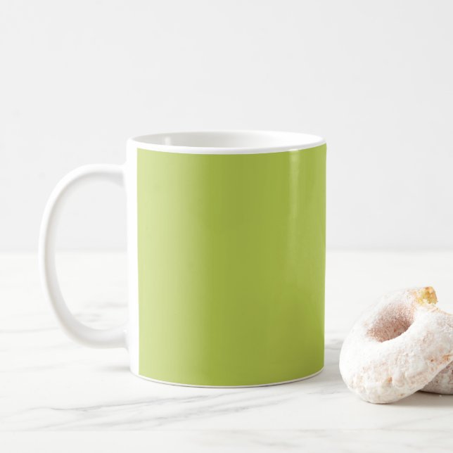 Trendy Soft Chartreuse Coffee Mug (With Donut)